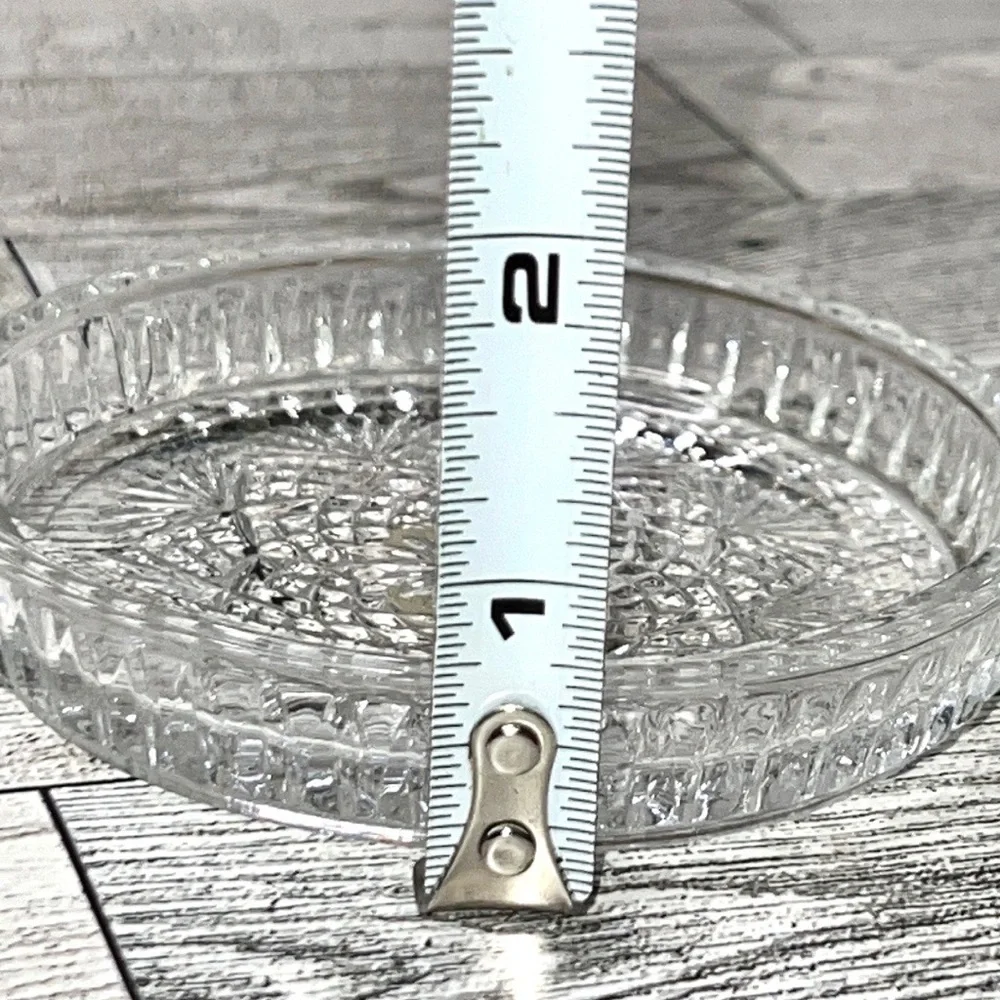 Vintage Essex Lead Crystal Coaster Set of 3